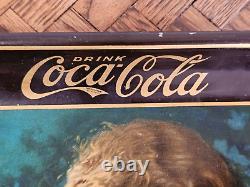 Coca Cola 1924 Vintage/Original Smiling Girl Tray Extremely Rare Excellent