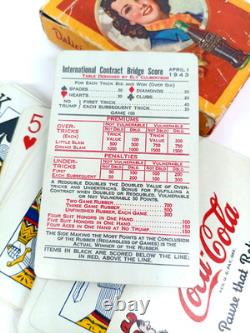 Coca Cola Playing Cards c. 1943 WWII Era Rare Vintage Collectable Complete