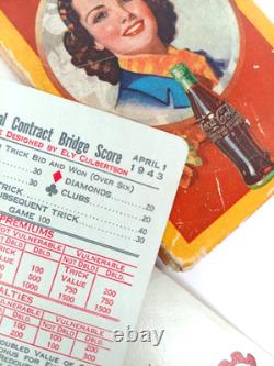 Coca Cola Playing Cards c. 1943 WWII Era Rare Vintage Collectable Complete