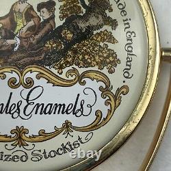 Crummels Enamel Mirror Display Sign Vintage Advertising Rare Point Of Sale Stand