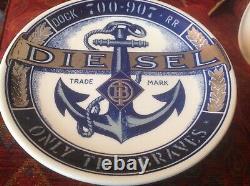 Diesel Clothing Extremely Rare Ceramic Wall Plates X3 Signed Vintage Brand New