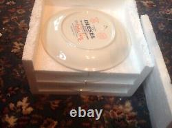 Diesel Clothing Extremely Rare Ceramic Wall Plates X3 Signed Vintage Brand New