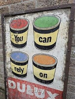 Dulux Paint British Vintage Metal Advertising Sign Rare (Decorative Salvage)