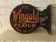 Early Rare Vintage Wingold Flour Flange Advertising Sign Winona Minnesota Mn