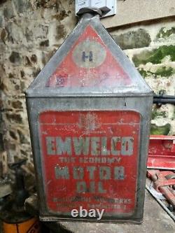 Emwelco Oil 5 Gallon Pyramid Can Wellsaline Automobilia Motor Collectable Rare