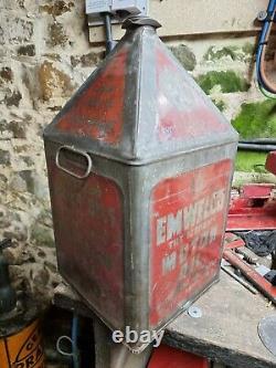 Emwelco Oil 5 Gallon Pyramid Can Wellsaline Automobilia Motor Collectable Rare