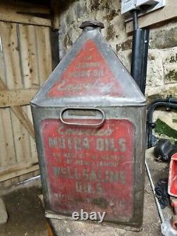 Emwelco Oil 5 Gallon Pyramid Can Wellsaline Automobilia Motor Collectable Rare