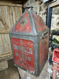 Emwelco Oil 5 Gallon Pyramid Can Wellsaline Automobilia Motor Collectable Rare