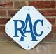 Enamel Sign RAC Original Vintage Garage Motoring Automobilia 1950's like AA Rare
