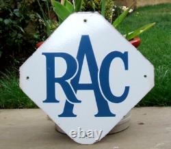 Enamel Sign RAC Original Vintage Garage Motoring Automobilia 1950's like AA Rare