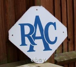 Enamel Sign RAC Original Vintage Garage Motoring Automobilia 1950's like AA Rare
