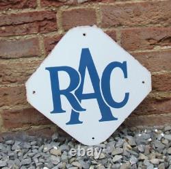 Enamel Sign RAC Original Vintage Garage Motoring Automobilia 1950's like AA Rare