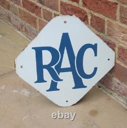 Enamel Sign RAC Original Vintage Garage Motoring Automobilia 1950's like AA Rare