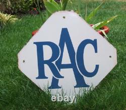 Enamel Sign RAC Original Vintage Garage Motoring Automobilia 1950's like AA Rare