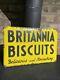 Enamel sign Britannia biscuits original old rare advertising antique Vintage