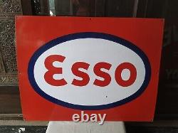 Esso Elephant Kerosene Oil Sign Old Vintage Porcelain Enamel Ad Sign 1940 Rare