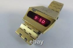 Estate VERY RARE VINTAGE ADVANCE MODULUS DRIVERS LED WATCH- 1976 WORKING
