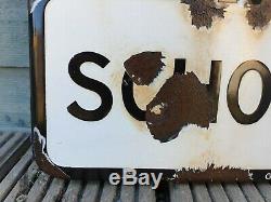 Extreamly Rare Vintage School Enamel Road Sign