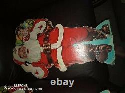 Extremely Rare Vintage Woolworths Father Christmas Store Display 60s Santa x2