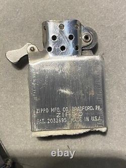 Extremely Rare vintage Zippo 1947-49 Red Mobile Gas Pegasus Advertisement WithBox