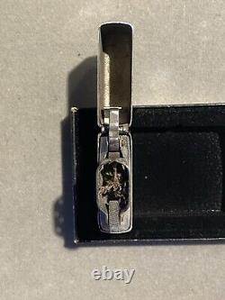 Extremely Rare vintage Zippo 1947-49 Red Mobile Gas Pegasus Advertisement WithBox