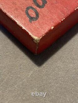 Extremely Rare vintage Zippo 1947-49 Red Mobile Gas Pegasus Advertisement WithBox