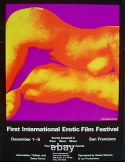 FIRST INTERNATIONAL EROTIC FILM FESTIVAL 1971 poster PAUL KAGAN 20x26.5 RARE
