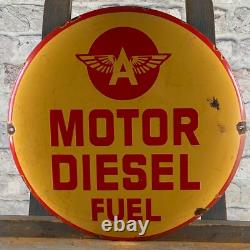 FLYING A Enamel Sign ø 16.1 (41cm) Nice Retro Collector Rare Vintage Decoration