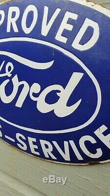 FORD ENAMEL SIGN OVAL American muscle rare vintage collectable