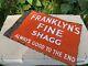FRANKLYN'S FINE SHAGG VINTAGE double sided Enamel Sign, Antique, RARE, 1920s