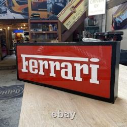Ferrari Vintage Lightbox Rare Collectors Display Sign