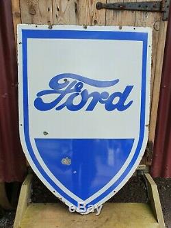 Ford Cars Enamel Sign Vintage Automobilia Garage Memorabilia Advertising Rare