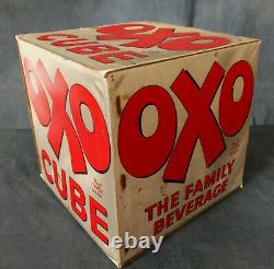 GREAT VERY RARE VINTAGE OXO POINT of SALE ADVERTISING CUBE