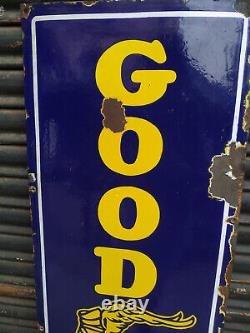 Good Year Tyre Flying Shoe Sign Vintage Porcelain Enamel Sign Rare Size 48 Inch#