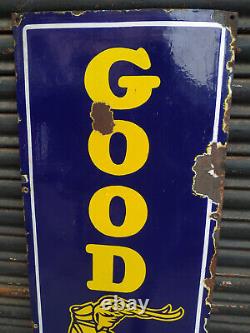 Good Year Tyre Flying Shoe Sign Vintage Porcelain Enamel Sign Rare Size 48 Inch#