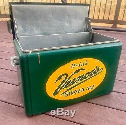 Green Vernor's Ginger Ale Vintage Antique Cooler Handle HTF Rare