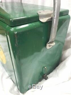 Green Vernor's Ginger Ale Vintage Antique Cooler Handle Rare With A Inside Tray