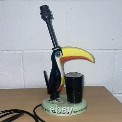 Guinness Vintage Toucan Carlton Ware Lamp Working Rare Advertising Good For You