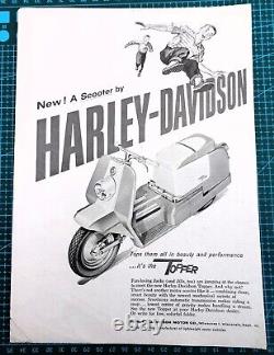 Harley Davidson Topper Scooter Very Rare Vintage Advert Original