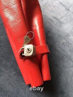 Harrods Vintage Memorabilia Rare Red Leather Harrods bank savings Sack