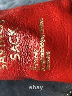 Harrods Vintage Memorabilia Rare Red Leather Harrods bank savings Sack