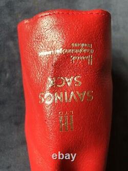 Harrods Vintage Memorabilia Rare Red Leather Harrods bank savings Sack