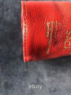 Harrods Vintage Memorabilia Rare Red Leather Harrods bank savings Sack