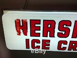 Hersheys Ice Cream Lighted Sign Vintage Rare Red Lettering