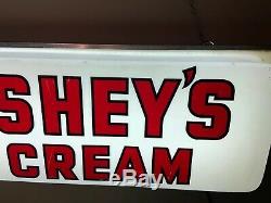 Hersheys Ice Cream Lighted Sign Vintage Rare Red Lettering