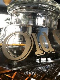 Huge cut glass Vintage Old Comber Irish Whiskey Dispenser Rare