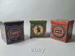 Huntley & Palmer Biscuit Tin Miniatures Set Of 3 Rare Vintage Advertising Tins