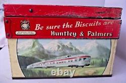 Huntley & Palmers Vintage Glass Top Shop Counter Advertising Biscuits Tin Rare