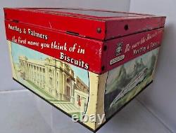 Huntley & Palmers Vintage Glass Top Shop Counter Advertising Biscuits Tin Rare