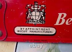 Huntley & Palmers Vintage Glass Top Shop Counter Advertising Biscuits Tin Rare